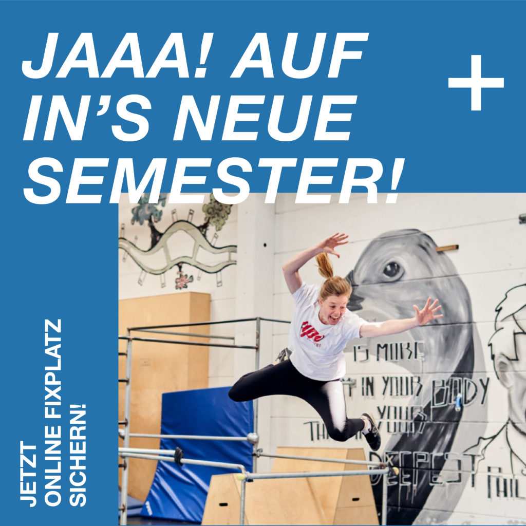 Kurse Parkour und Freerunning Wien Aktion Semester