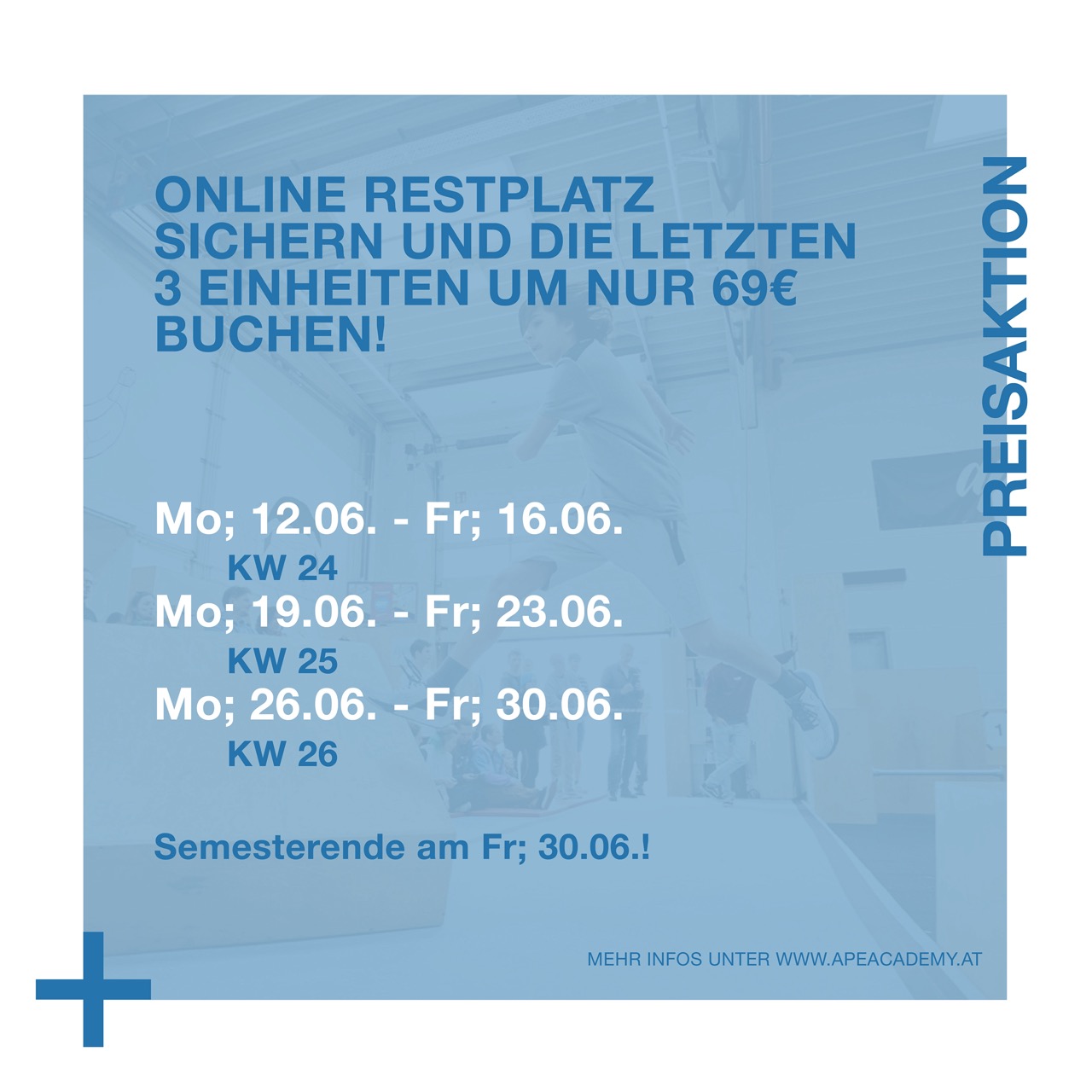 Preisaktion Parkour und Freerunning Kurse Wien Kinder und Jugendliche